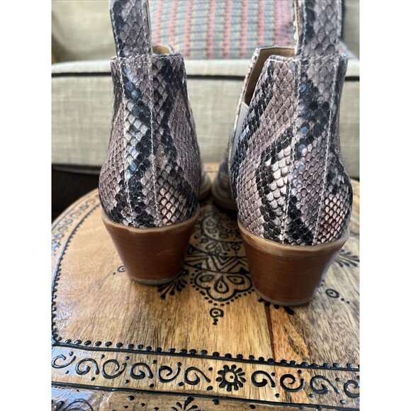 Dolce Vita Booties Women's Size 6 Gray-purple Ankle Boots Faux Snakeskin - Picture 9 of 10